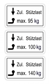 Preview: Aufkleber Stützlast